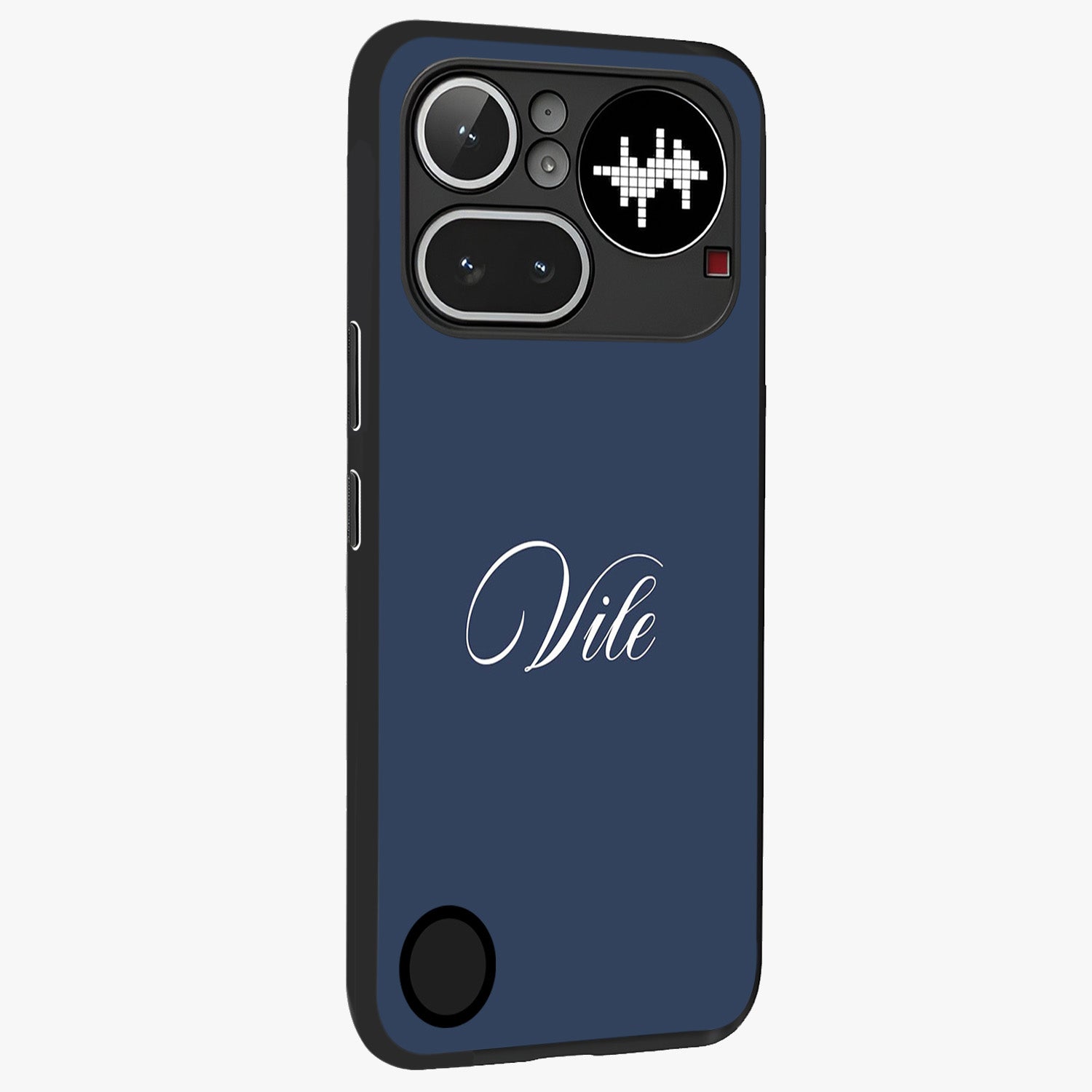 Blue Vintage Floral Pattern Glass Case displayed in angled mockup highlighting classic blue floral pattern and retro aesthetic design.