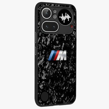 Carbon Speed Mark Glass Case upright view showcasing modern carbon speed graphic with bold automotive theme.