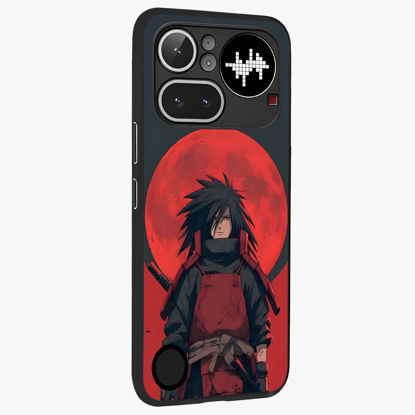 Crimson Moon Warlord Glass Case upright view showcasing powerful warlord artwork with dark celestial theme.