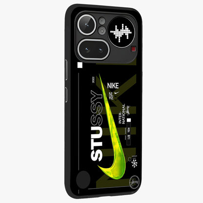 Neon Street Edition Glass Case upright view showcasing colorful neon artwork with modern street culture theme.