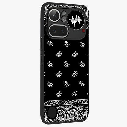 Retro Rebel Threads Glass Case upright view showcasing stylish vintage artwork with bold retro theme.