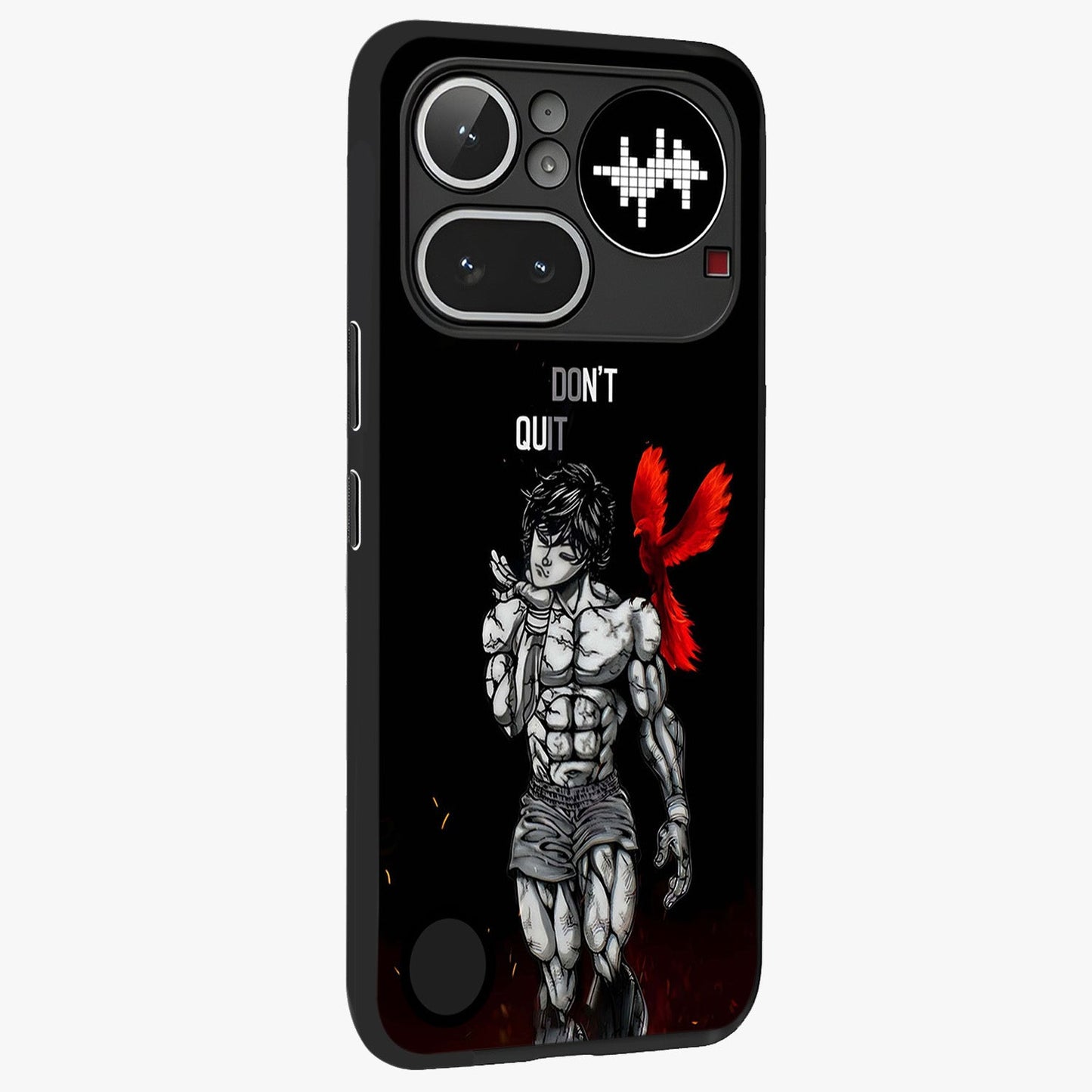 Rise Beyond Limits Glass Case upright view showcasing powerful inspirational artwork with uplifting theme.