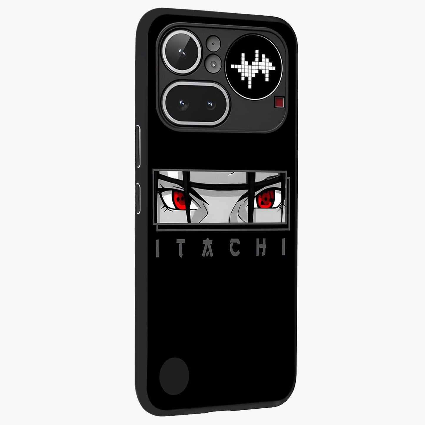 Scarlet Gaze Dominance Glass Case upright view showcasing powerful dramatic artwork with dominant artistic theme.