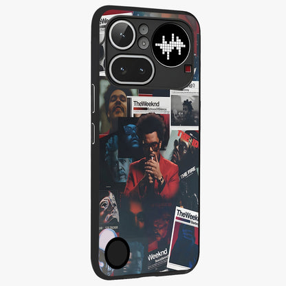 The Weeknd Glass Case upright view showcasing bold music themed artwork with contemporary artistic style.