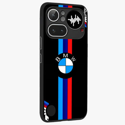 Turbo BMW Beast Glass Case upright view showcasing powerful car artwork with modern motorsport theme.