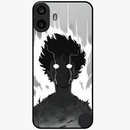 Awakened Inner Rage Glass Case showing flat back view with intense artistic artwork and glossy glass finish.