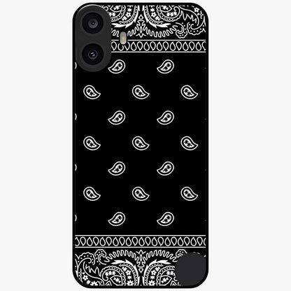 Retro Rebel Threads Glass Case showing flat back view with vintage street style artwork and glossy glass finish.