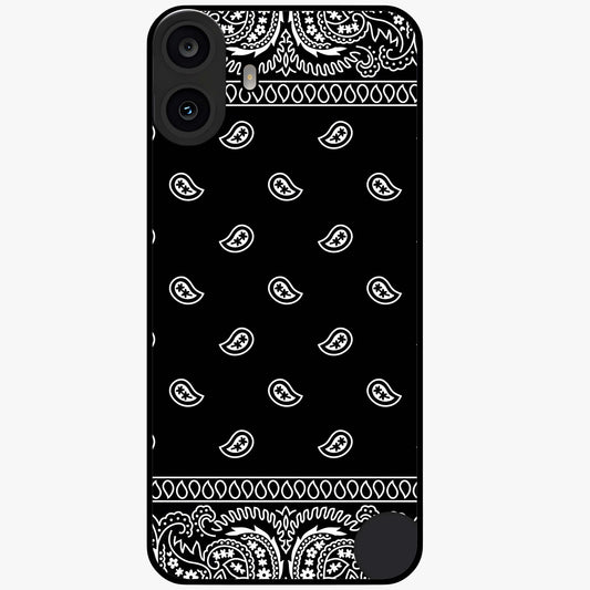 Retro Rebel Threads Glass Case showing flat back view with vintage street style artwork and glossy glass finish.