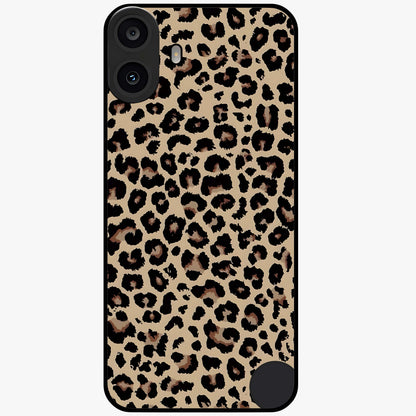 Savage Chic Pattern Glass Case showing flat back view with stylish patterned artwork and glossy glass finish.