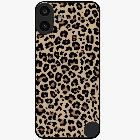 Savage Chic Pattern Glass Case showing flat back view with stylish patterned artwork and glossy glass finish.