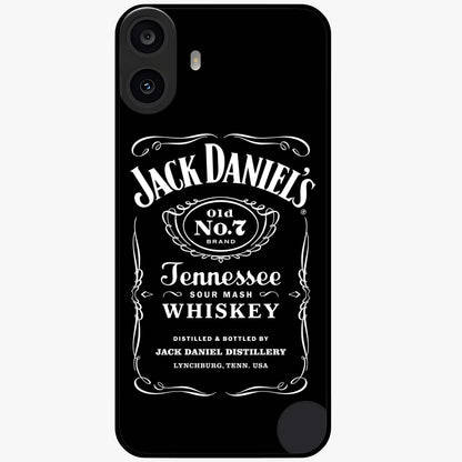 Vintage Whiskey Heritage Glass Case showing flat back view with classic whiskey inspired artwork and glossy glass finish.