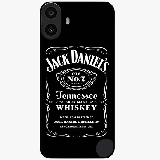 Vintage Whiskey Heritage Glass Case showing flat back view with classic whiskey inspired artwork and glossy glass finish.