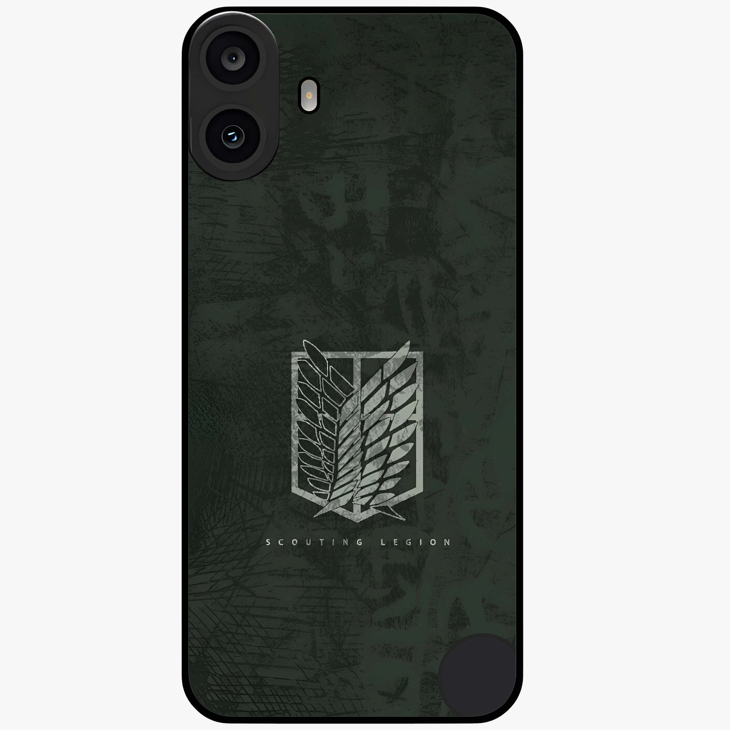 Wings Of Freedom Glass Case showing flat back view with symbolic wings artwork and glossy glass finish.