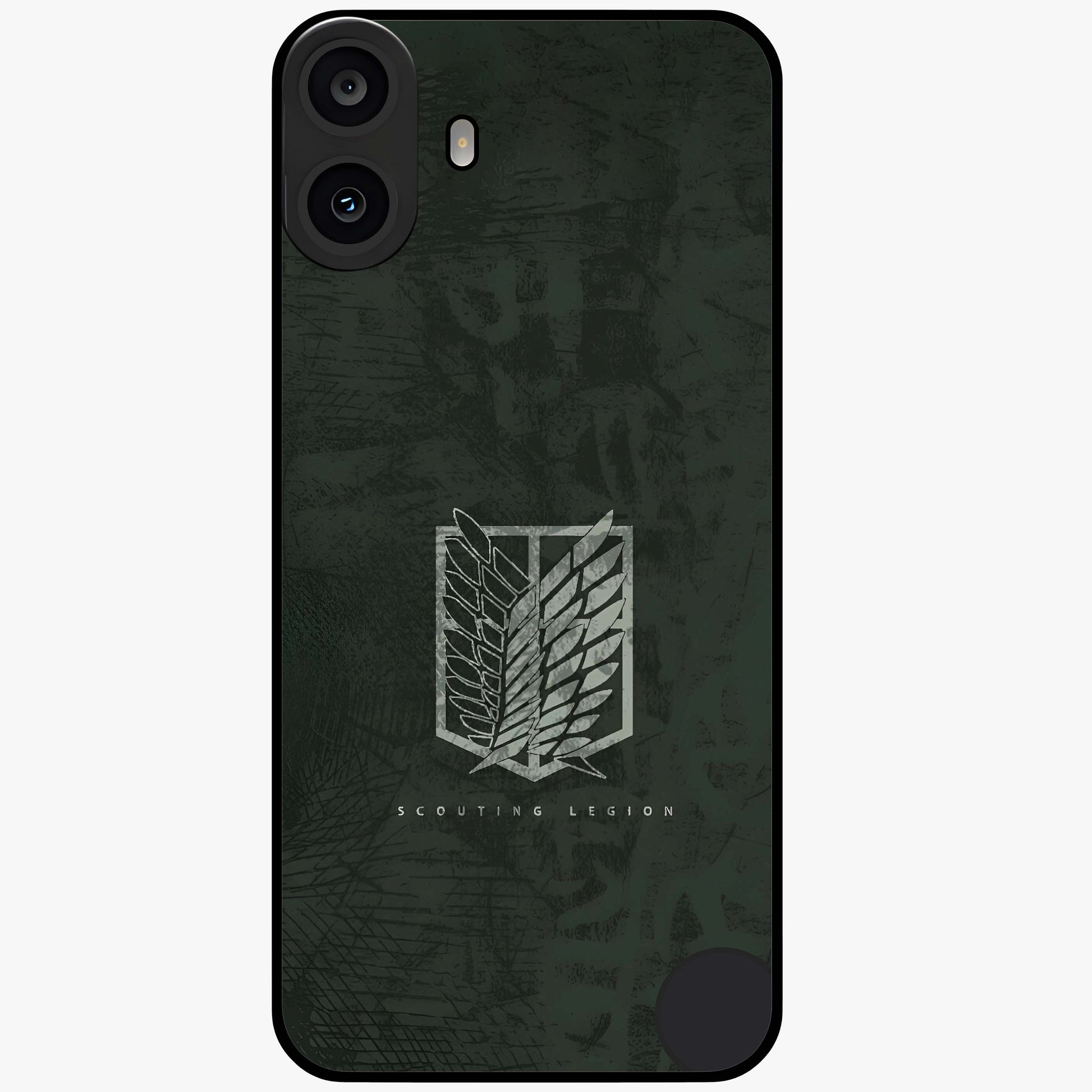 Wings Of Freedom Glass Case showing flat back view with symbolic wings artwork and glossy glass finish.