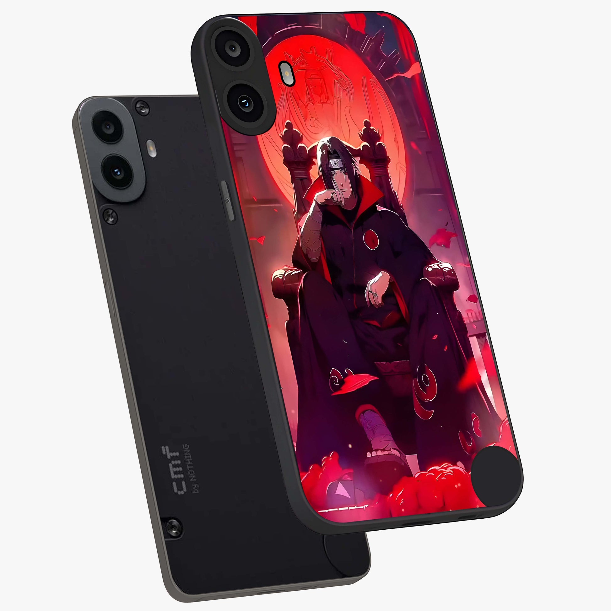 Blood Moon Sovereign Glass Case displayed in angled mockup highlighting dark celestial moon design and dramatic theme.