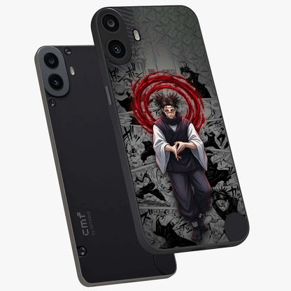 Cursed Ritual Ascension Glass Case displayed in angled mockup highlighting mystical ritual illustration with supernatural aesthetic.
