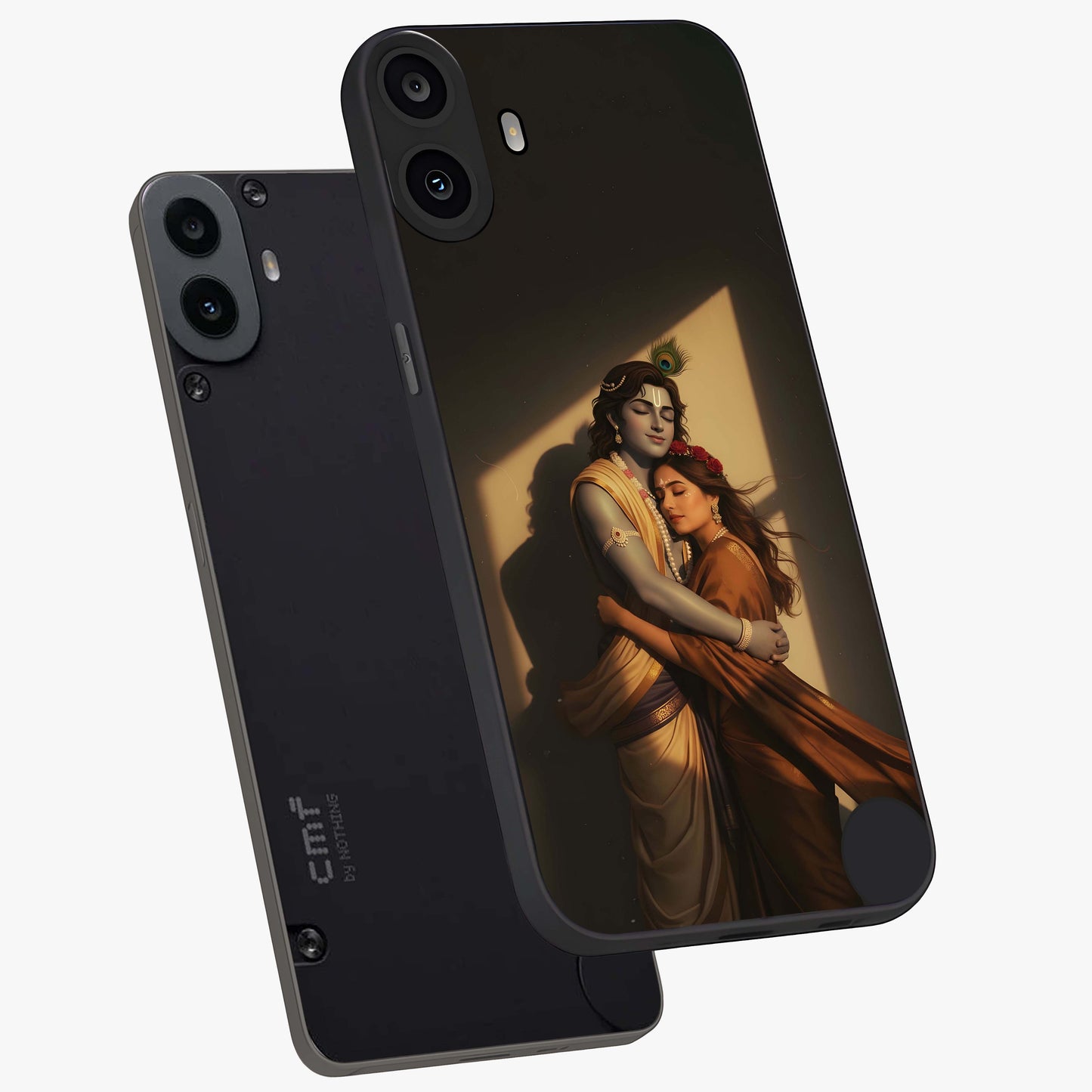 Divine Eternal Love Glass Case displayed in angled mockup highlighting elegant divine inspired design with peaceful aesthetic.