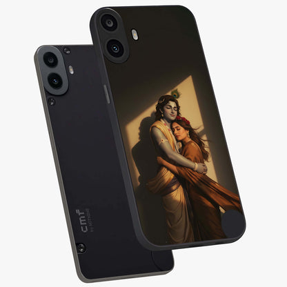 Divine Eternal Love Glass Case displayed in angled mockup highlighting elegant divine inspired design with peaceful aesthetic.