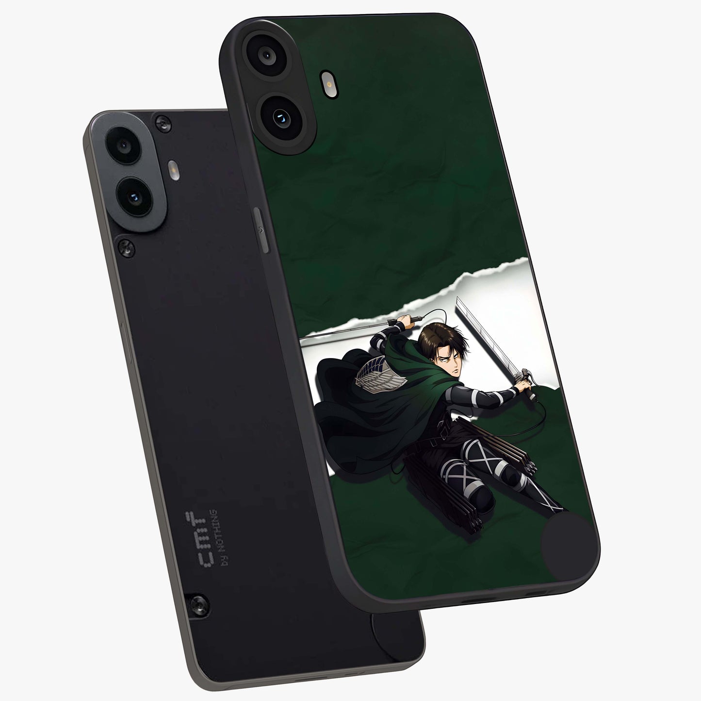 Emerald War Vanguard Glass Case displayed in angled mockup highlighting intense battle inspired design with emerald tone aesthetic.