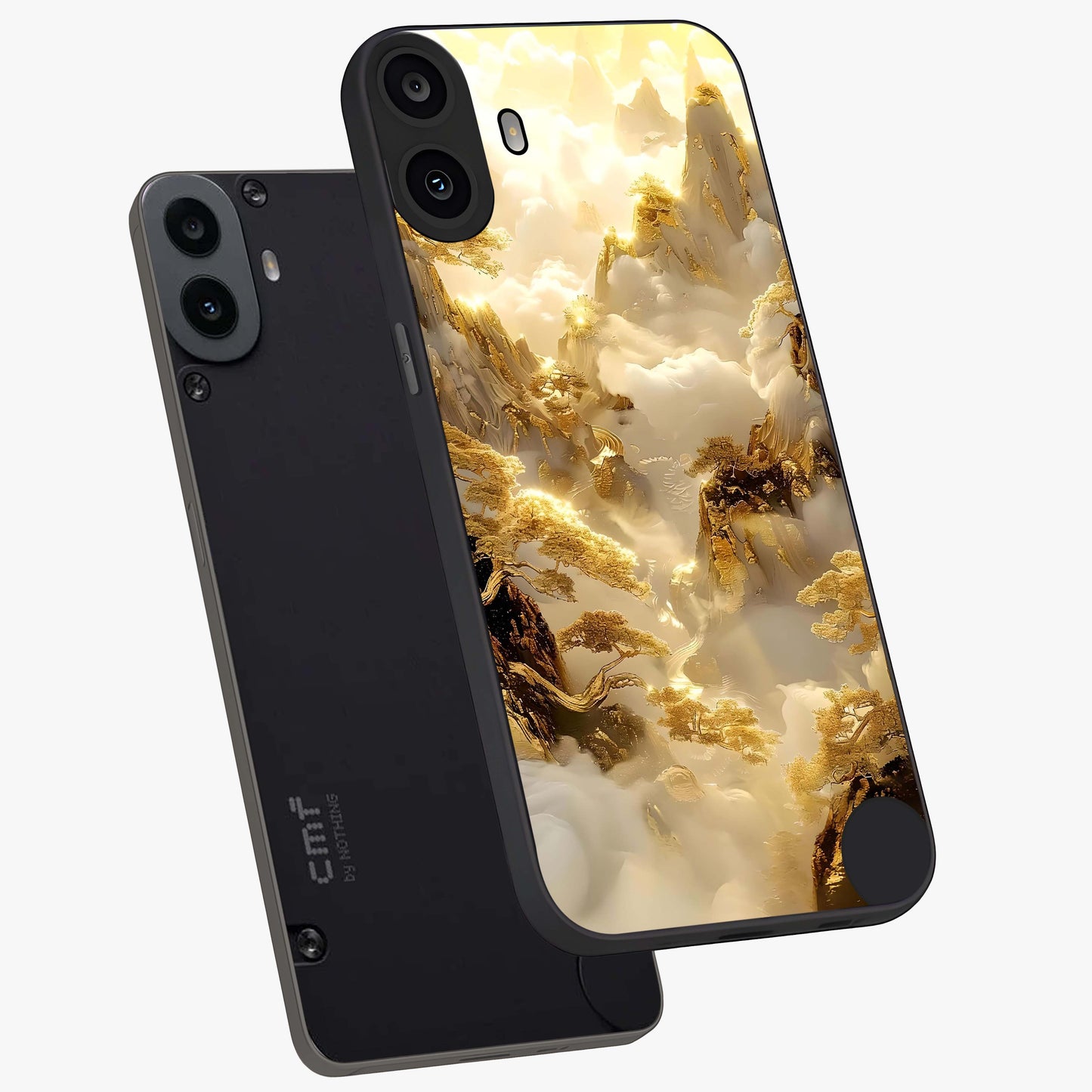 Gates Of Illumination Glass Case displayed in angled mockup highlighting radiant portal inspired design with fantasy aesthetic.