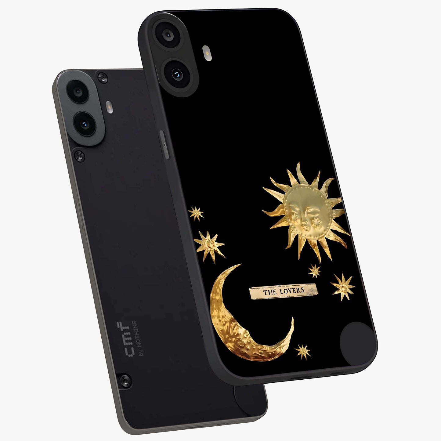 Gold Sun Blush Glass Case displayed in angled mockup highlighting radiant sun design with warm golden aesthetic.