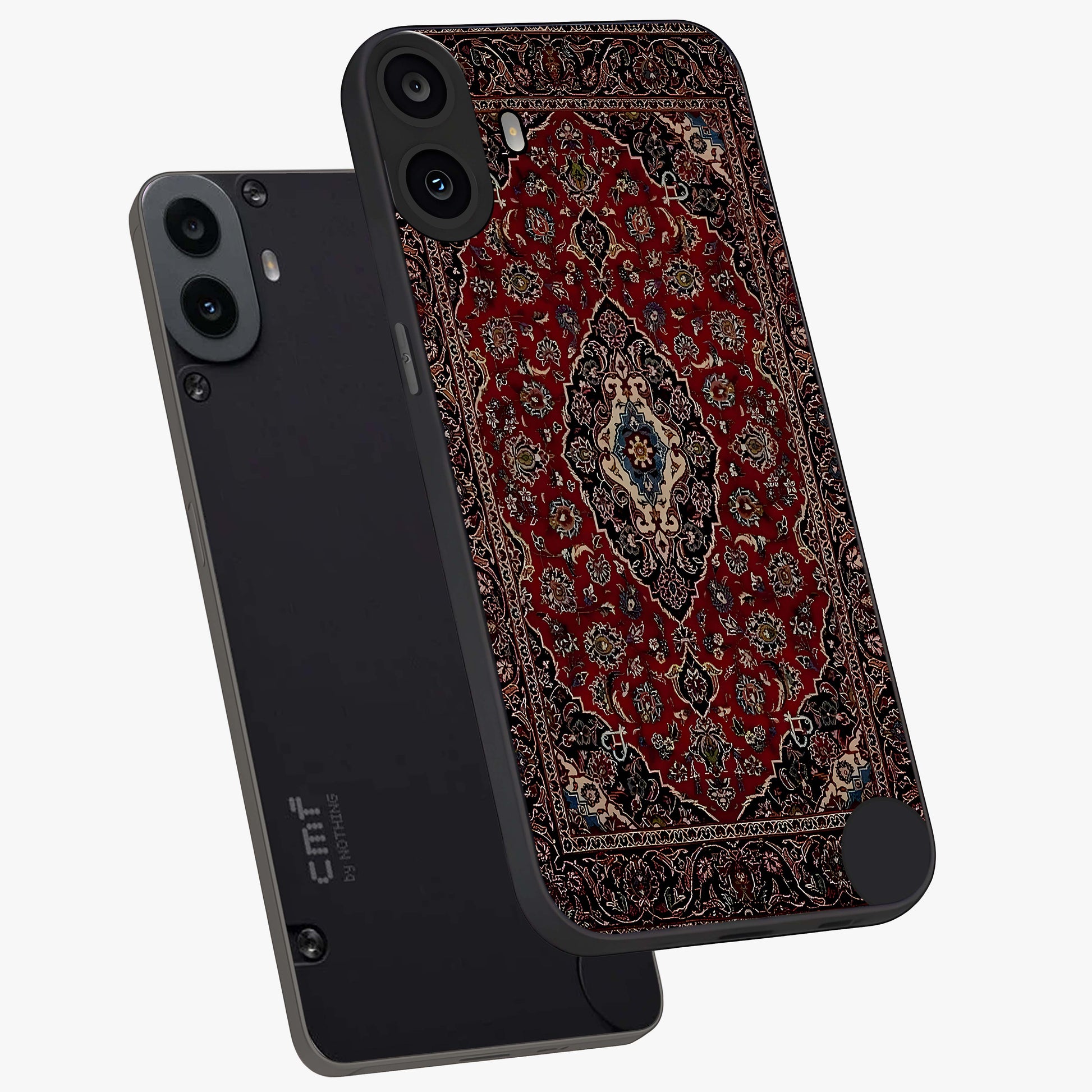 Heritage Carpet Royale Glass Case displayed in angled mockup highlighting intricate royal carpet design with heritage aesthetic.