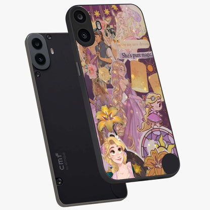 Magical Tangled Dream Glass Case displayed in angled mockup highlighting whimsical fantasy design with magical aesthetic.
