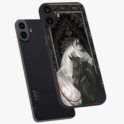 Majestic Ride Legacy Glass Case displayed in angled mockup highlighting sleek vehicle design with bold racing aesthetic.