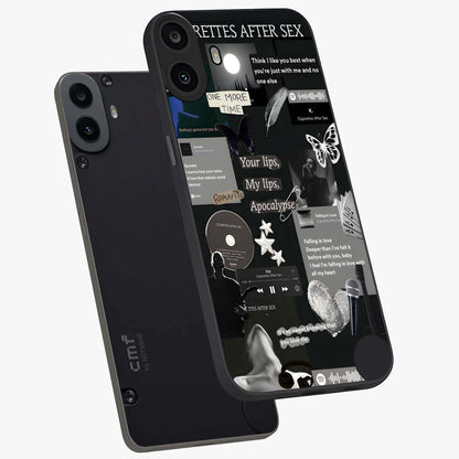 Midnight Love Echo Glass Case displayed in angled mockup highlighting elegant love inspired design with deep aesthetic style.