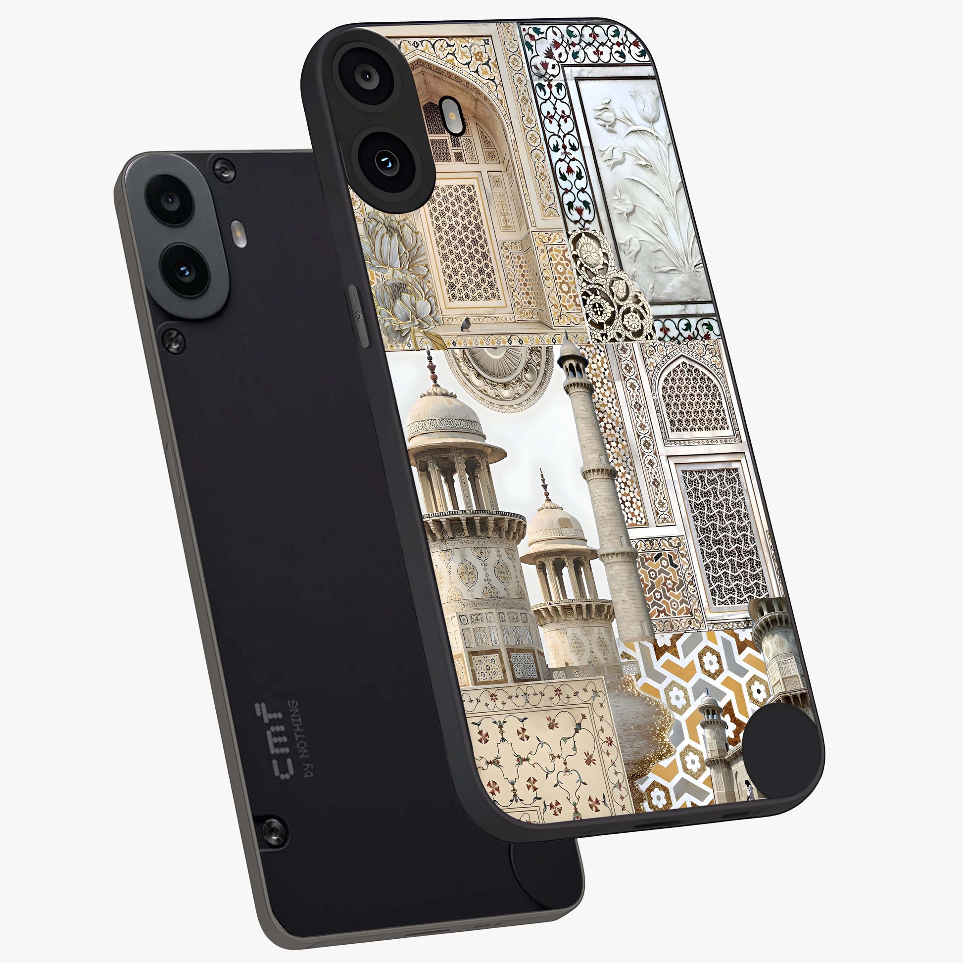 Mughal Marble Legacy Glass Case displayed in angled mockup highlighting elegant heritage marble artwork with royal aesthetic.