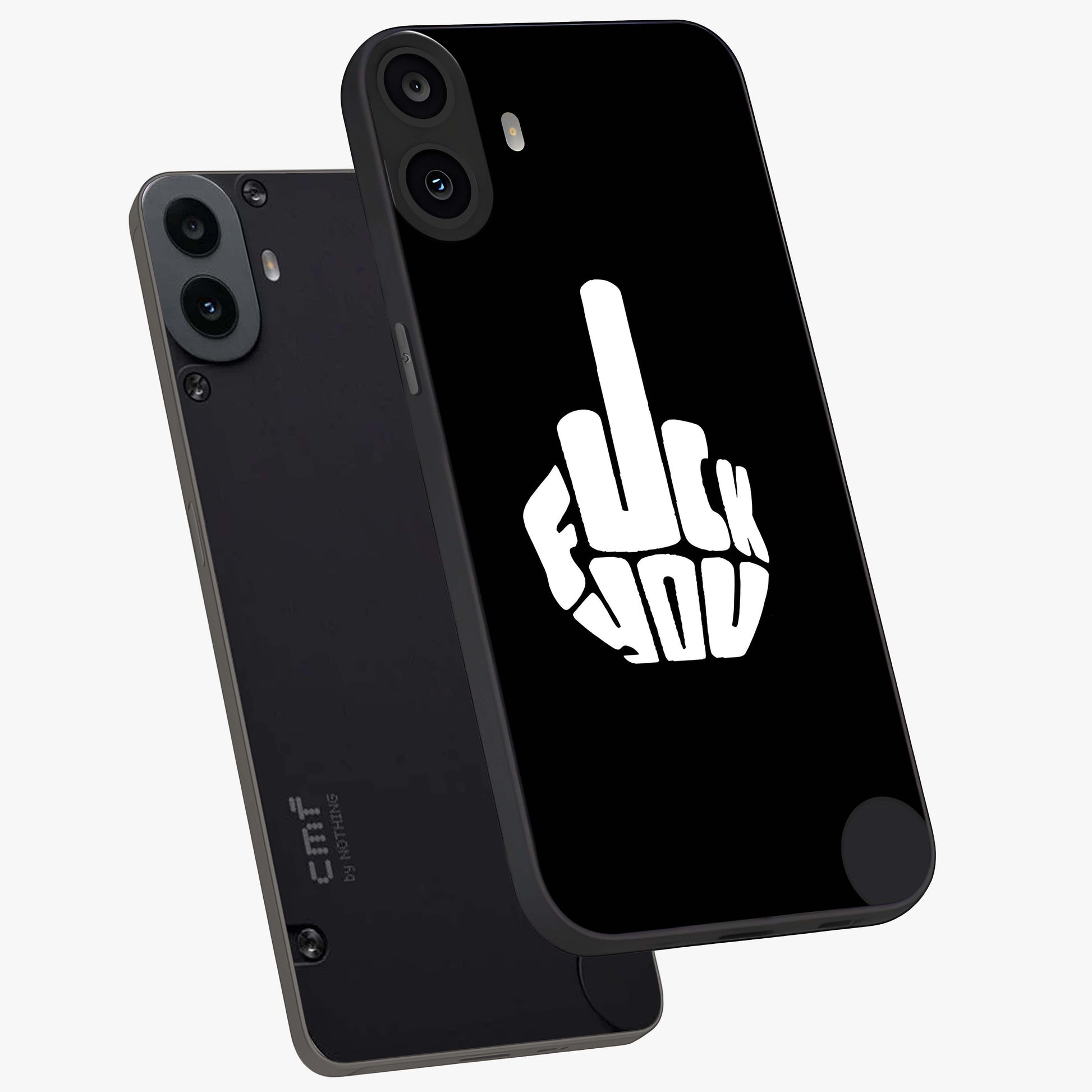Rebel Mode On Glass Case displayed in angled mockup highlighting edgy text design with modern street aesthetic.