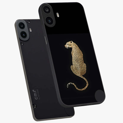 Regal Leopard Glass Case displayed in angled mockup highlighting powerful animal illustration with stylish wild aesthetic.