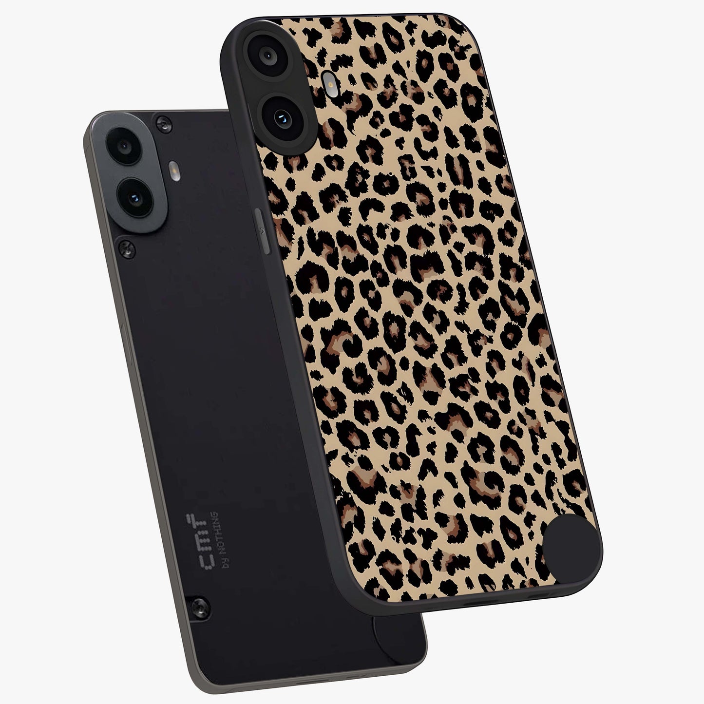 Savage Chic Pattern Glass Case displayed in angled mockup highlighting bold fashion inspired design with chic aesthetic.