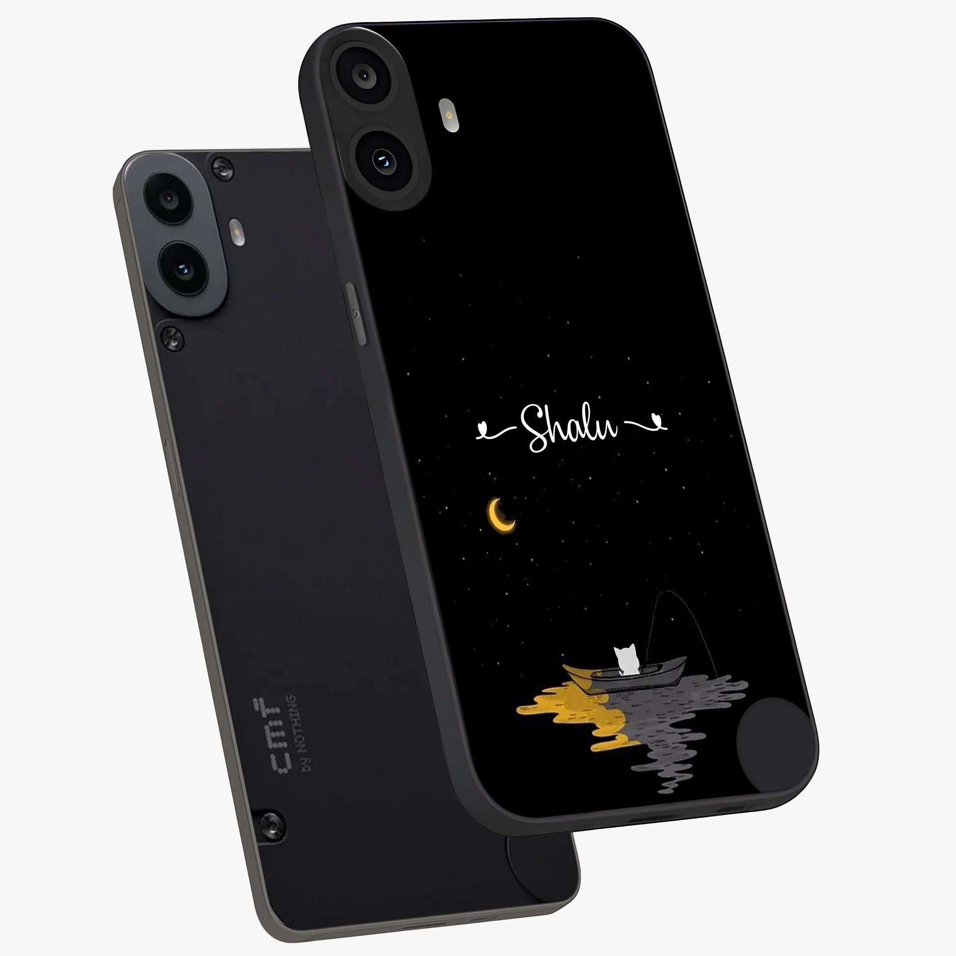 Silent Night Row Glass Case displayed in angled mockup highlighting peaceful evening design with dreamy night aesthetic.