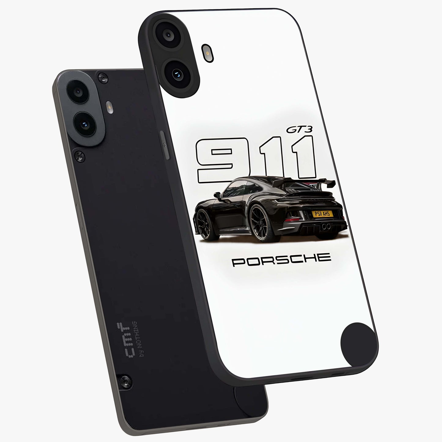 Turbo Legacy Icon Glass Case displayed in angled mockup highlighting dynamic automotive design with performance aesthetic.
