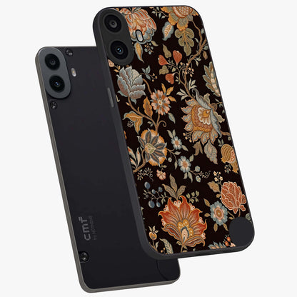 Vintage Floral Dream Glass Case displayed in angled mockup highlighting elegant vintage flower design with soft aesthetic style.