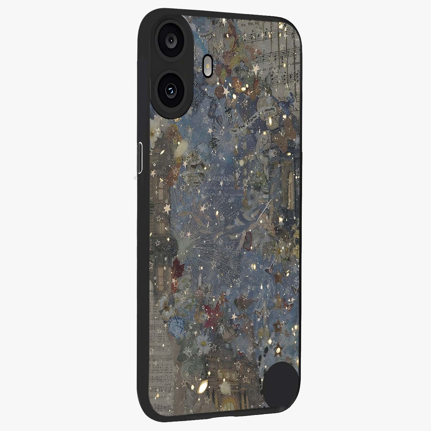 Aesthetic Astrolophia Glass Case upright view showcasing soft aesthetic theme with stylish modern look.