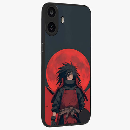 Crimson Moon Warlord Glass Case upright view showcasing powerful warlord artwork with dark celestial theme.