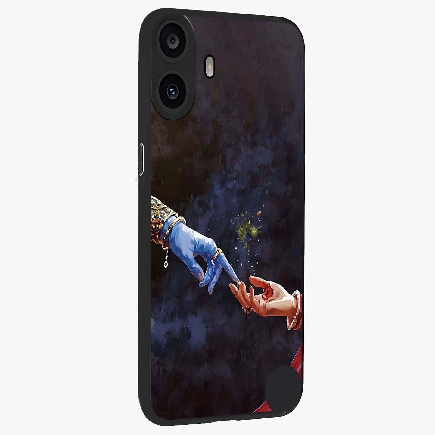 Divine Touch Eternal Glass Case upright view showcasing peaceful spiritual artwork with eternal divine theme.