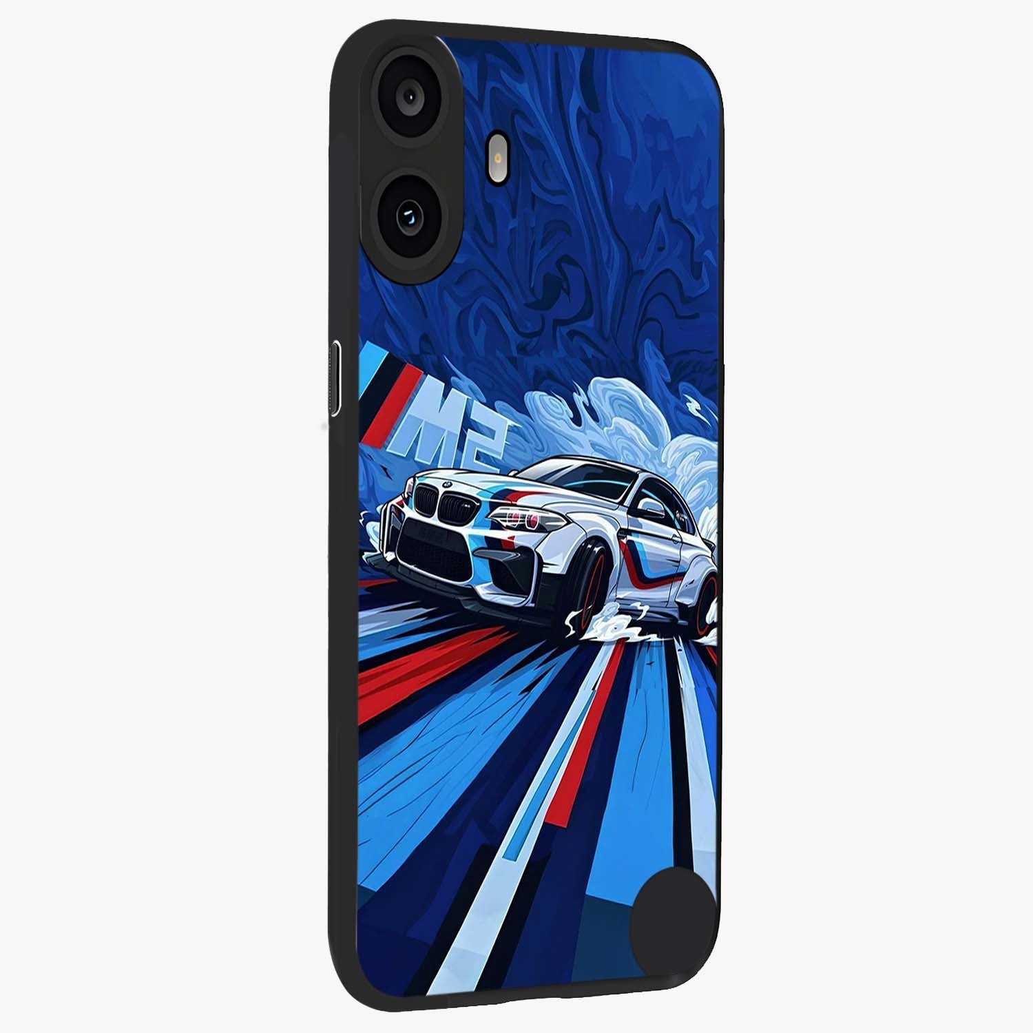 Drift Power Rush Glass Case upright view showcasing high speed racing artwork with bold automotive theme.