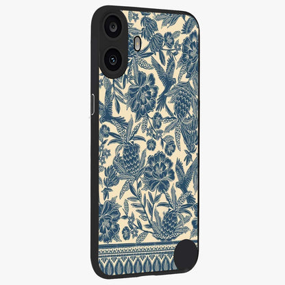 Heirloom Wild Bloom Glass Case upright view showcasing delicate wildflower artwork with timeless floral theme.
