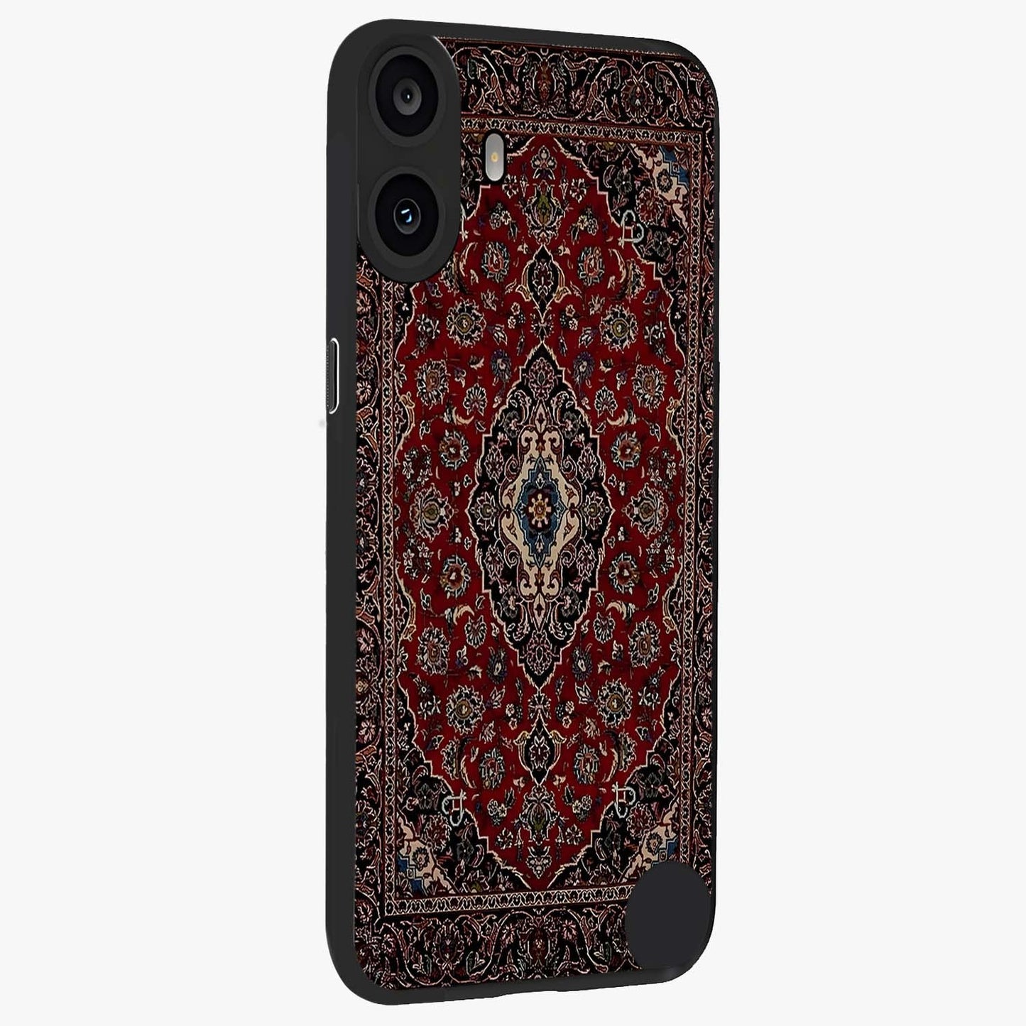 Heritage Carpet Royale Glass Case upright view showcasing detailed ornamental artwork with luxurious traditional theme.