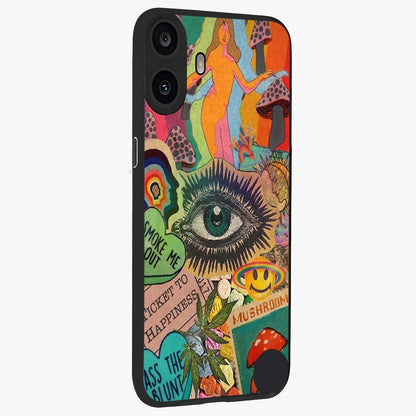 Mystic Eye Wonderland Glass Case upright view showcasing symbolic eye artwork with mysterious fantasy theme.