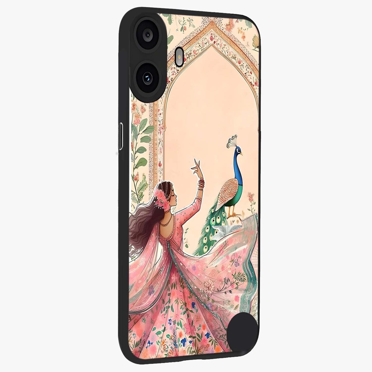 Royal Grace Muse Glass Case upright view showcasing stylish artistic artwork with sophisticated royal theme.