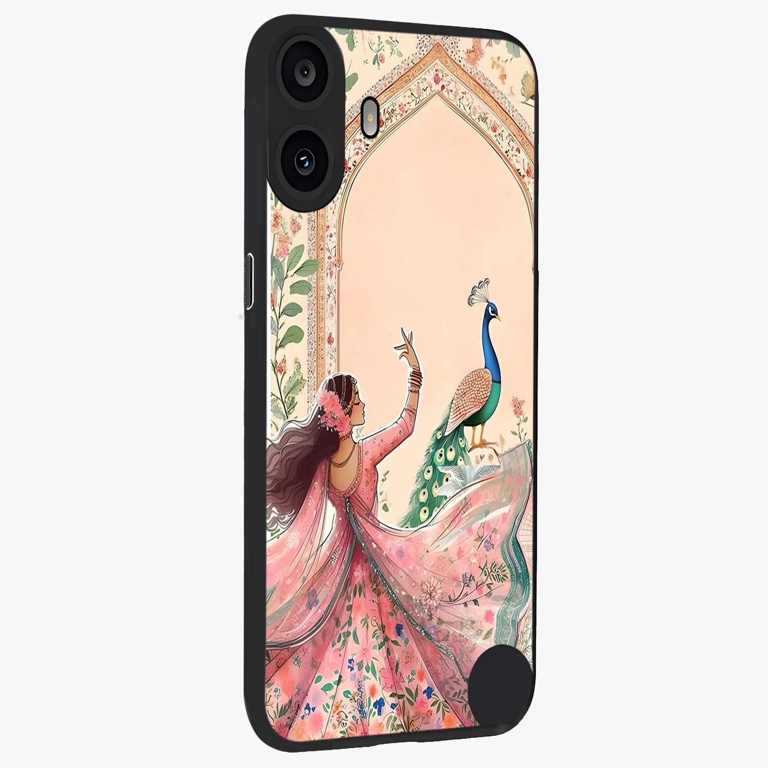 Royal Grace Muse Glass Case upright view showcasing stylish artistic artwork with sophisticated royal theme.