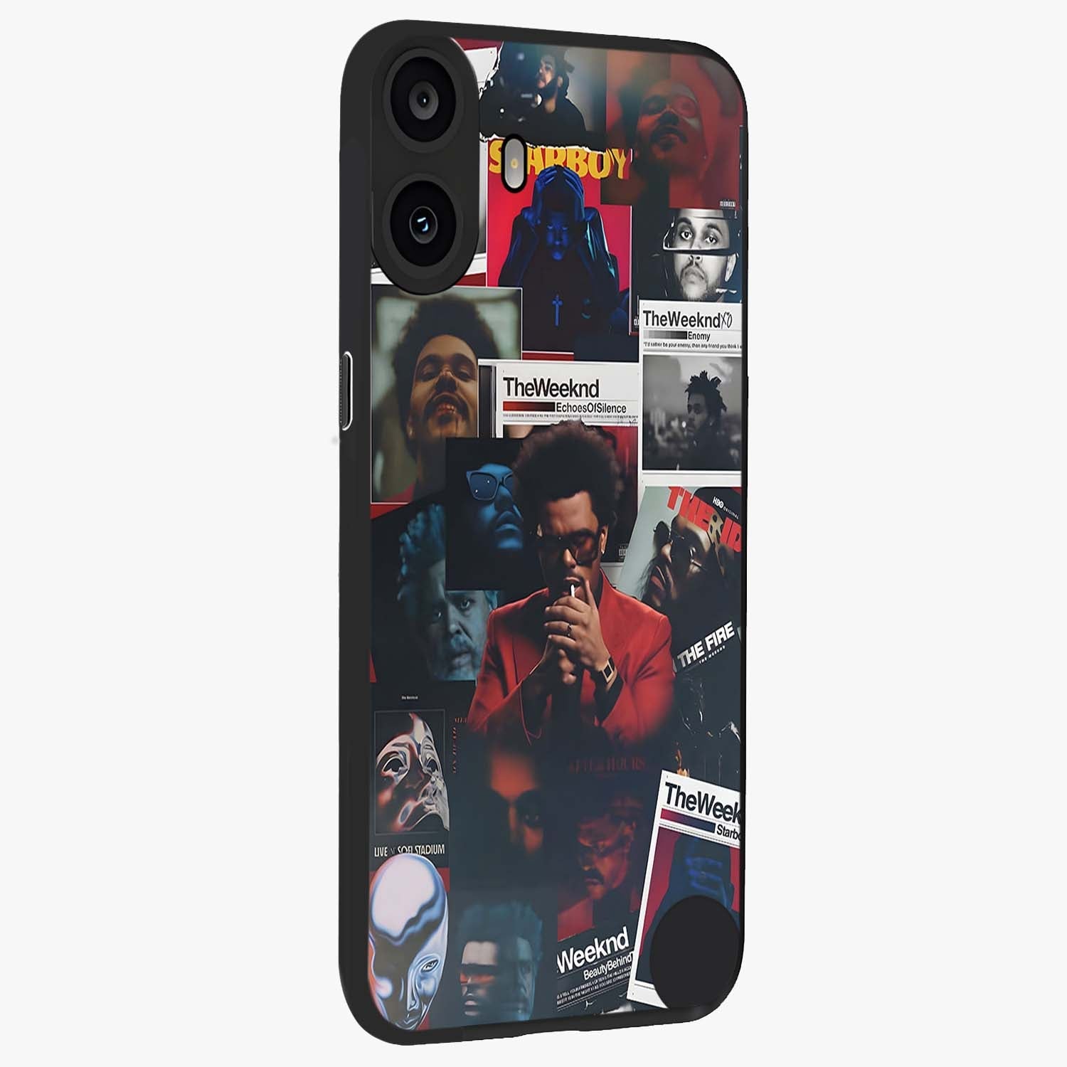 The Weeknd Glass Case upright view showcasing bold music themed artwork with contemporary artistic style.