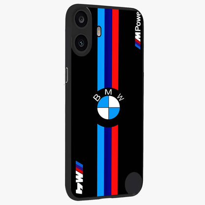 Turbo BMW Beast Glass Case upright view showcasing powerful car artwork with modern motorsport theme.