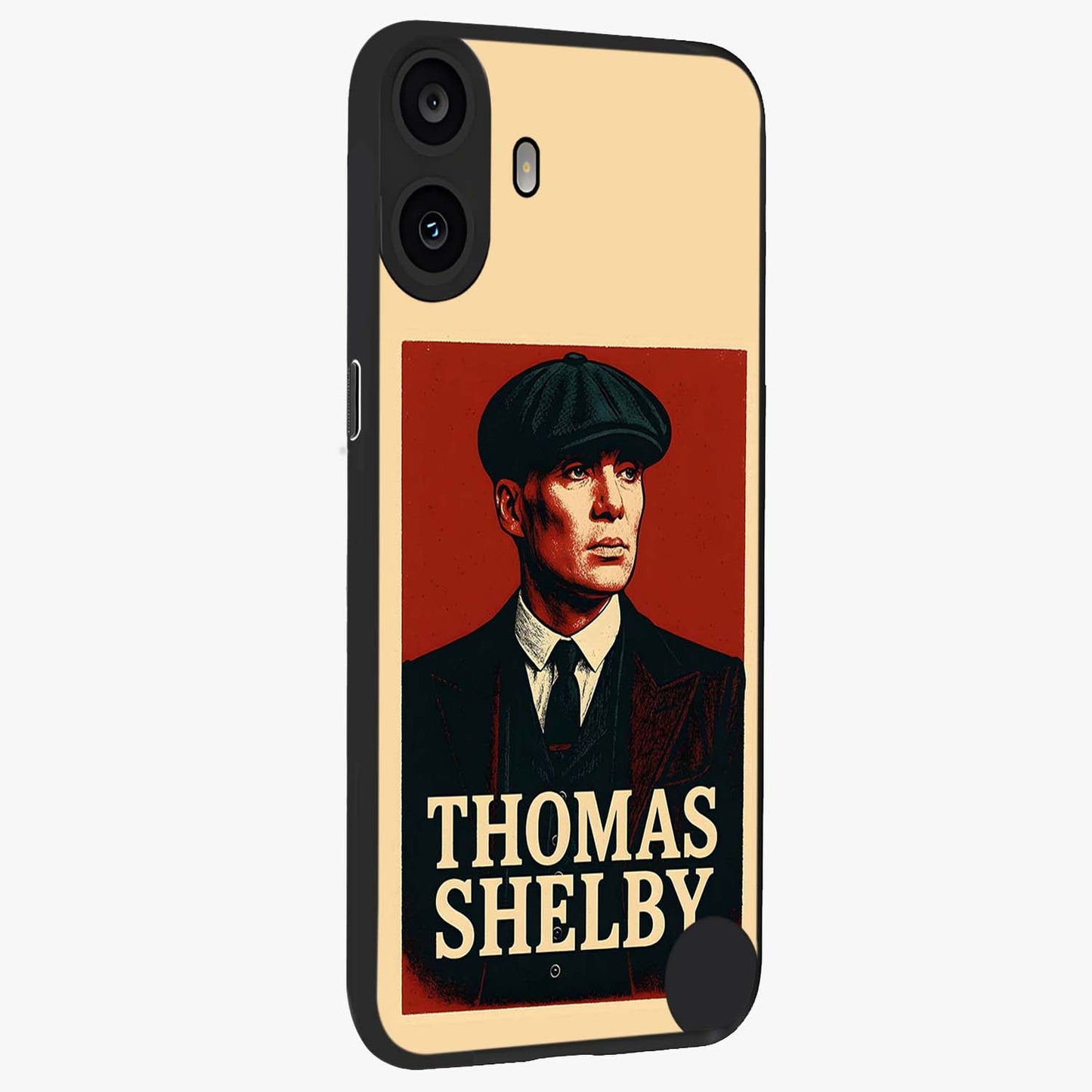 Vintage Mafia Authority Glass Case upright view showcasing dramatic vintage artwork with iconic authority theme.