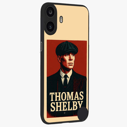 Vintage Mafia Authority Glass Case upright view showcasing dramatic vintage artwork with iconic authority theme.
