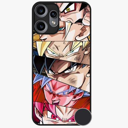 Anime Character Glass Case showing flat back view with vibrant anime artwork and glossy glass finish.